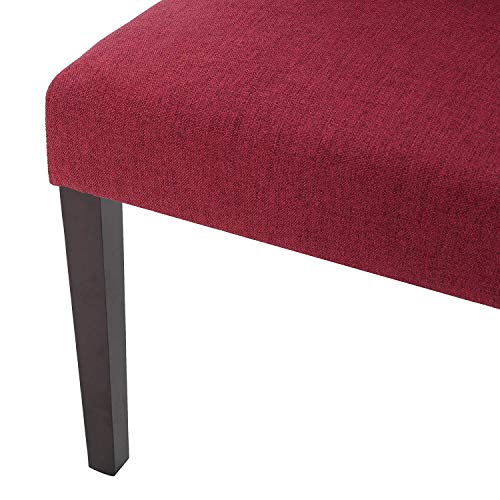 Image of APRODZ Rove Fabric Dining Chair (Set of 2), Deep Red