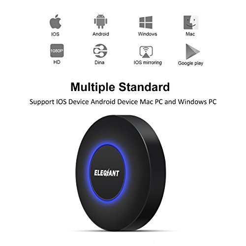 WiFi Display Dongle, ELEGIANT Wireless Screen Mirroring Adapter 1080P Video Receiver Mini Display