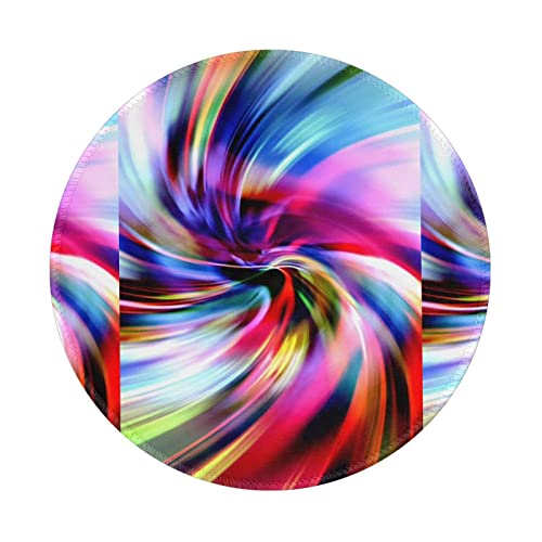 Tapis de souris rond tie-dye antidérapant pour éviter les glissements sur le bureau