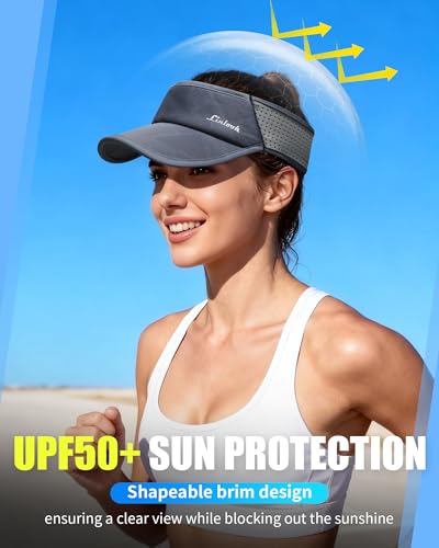 Image of Sports Sun Visor for Men & Women Breathable Mesh, Stretchy Foldable Cooling Visor Hat for Running, Golf, Tennis, Hiking