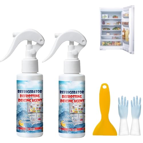 Abtauspray, Abtauspray Für Gefrierschrank, Abtauspray Für Kühl- und GefriergeräTe, Schneeschmelz- und Enteisungsmittel Für Kühler, Gefrierschränke, Kühlschränke (2 pcs)