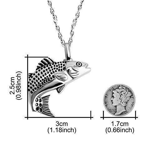 Dletay Fish Cremation Jewelry for Ashes Memorial Ashes Keepsake Necklace Urn Necklace Pendant 5