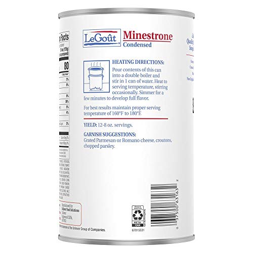 Legout Minestrone Condensed Canned Soup, 0G Trans Fat, 51 Oz, Pack Of 12 #TOP2