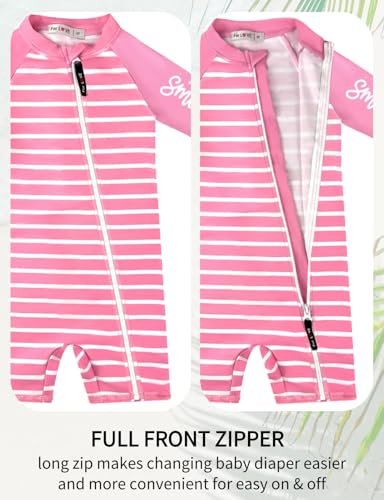 weVSwe Baby Swimsuit UPF 50+ UV Protection Long Sleeve Toddler Rash Guard Infant Bathing Suit with Zipper Beachwear 0-3 Years2