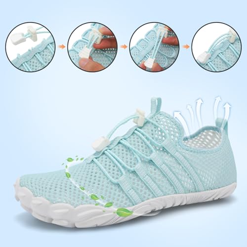 Image of L-RUN Barefoot Water Shoes Women Mens Aqua Sock Athletic Hiking Water Sports Shoes for Swim Beach Pool Sand Diving Walking
