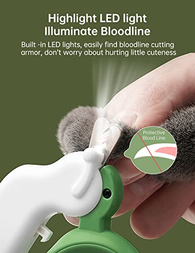 Goalmad Dog & Cat Pets Nail Clippers And Trimmers, Pet Nail Clipper With Two-Speed Ultra Bright Led Light For Nail Bloodline To Preventing Over Cutting, Free Nail File, Grooming Tool For Small Pets #TOP4