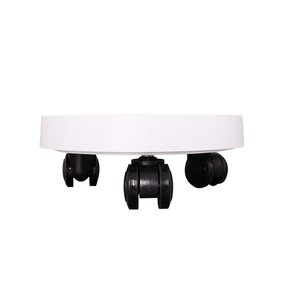 Hong Yi Fei-Shop Chic Antique Vase 11.0/17.7 Inch White Wheeled Flower Pot Tray Garden Outdoor Indoor Plant Tray Flower Pot Tray vase (Size : A)