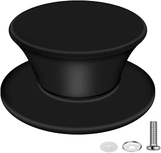 Pot Lid Knob Replacement Silicone Universal Pan Lid Holding Handles, Heat Resistant Dishwasher Safe for Slow Cookers, Skillets and Kitchen Cookware Lids Covers (Black)