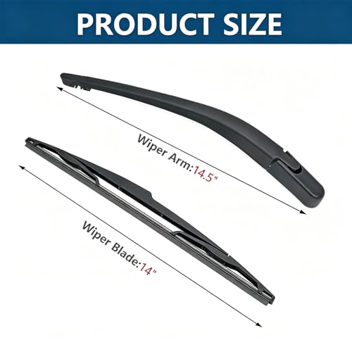 Rear Windshield Wipers Blade Arm Set for VOLVO XC60 2011-2017 / Volvo XC90 2011-2014 Back Glass Wiper Arm Blade Replacements All Seasons Fit, Replacement OE: 31333448, 31333470 by DUILEO - Image 3