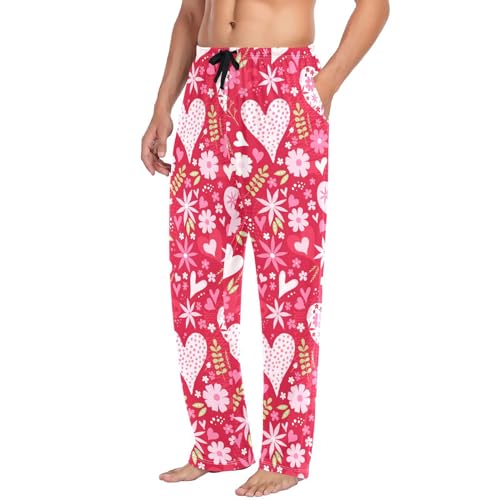 Christmas Blue Gingerbread Snowflakes Men Cotton Flannel Pajama Pants Mens Lounge Sleep PJ Bottoms S 5