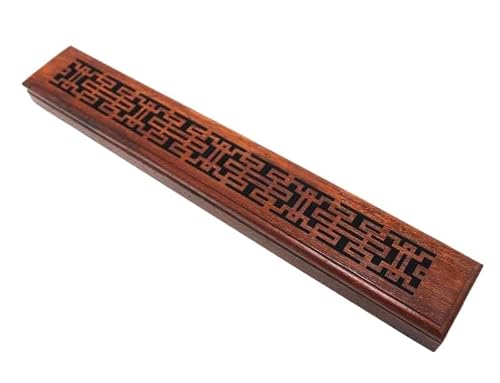Vamior C Wood Incense Holder Burner For Sticks Box With Ash Atcher And Flame Retardant Pad For Yoga Meditation(C)