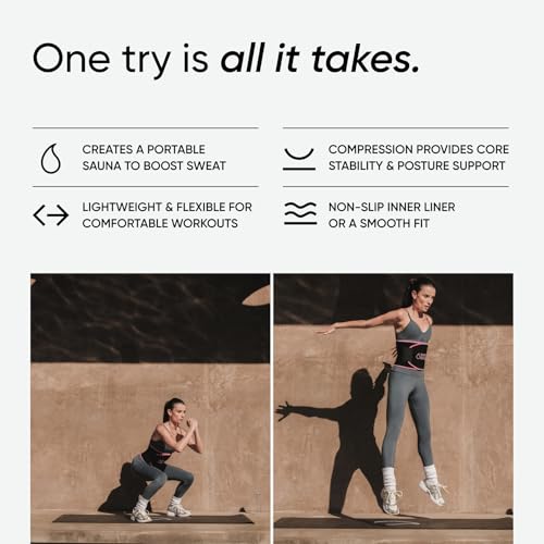 Sports Research Sweet Sweat Waist Trimmer (Core Series) - Premium Sweat Enhancing Fitness Band for Women & Men - Image 5