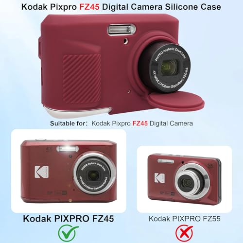 Funda de silicona para cámara KODAK PIXPRO FZ45, roja miniatura 2