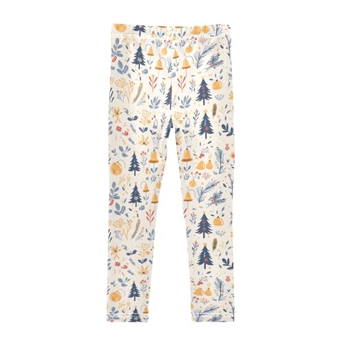 KLL Christmas Pattern Silver Toddler Baby Girl Cotton Leggings Fashion High Waisted Lounge Pants Running2