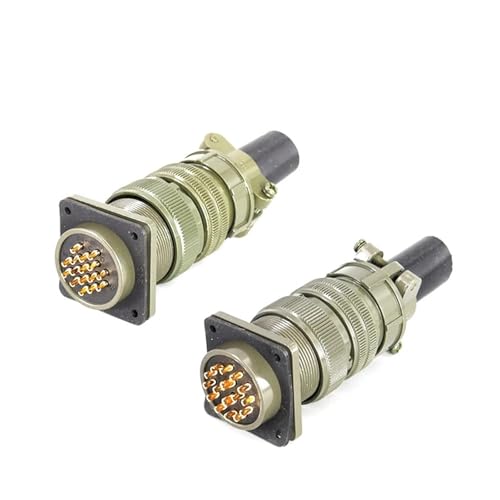 Set 16 pines conector avión macho y hembra verde miniatura 3