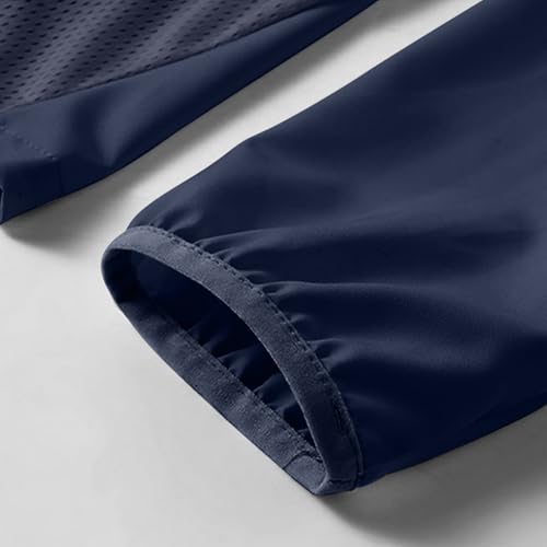 Men's UV Fishing Shirt Sun Protection Solid Color Long Sleeve Zip Up Hoodie 2025 Summer Lightweight Outdoor Outfit4