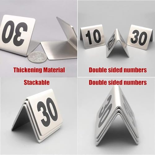 Numéros de table en acrylique stables pour éviter les chutes - 5