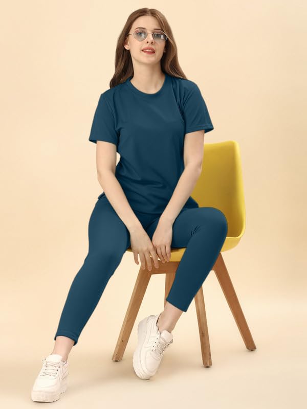 Image of DTR FASHION Cotton Blend Styled With Solid Lining Tracksuit | Co-ord Set For Women| Active Wear Suit Set For Women