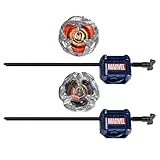 Beyblade X, Marvel Collab, Iron Man 4-80B vs.Thanos 4-60P Multipack - 2 Top & 2 Launchers Toy Set - Ages 8 and Up