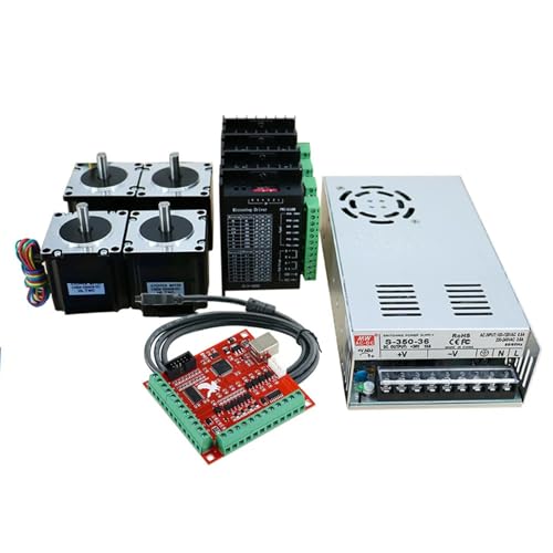 Kit motorisation Nema23 4 axes sans perte de pas avec contrôleur TB6600 et carte USB CNC