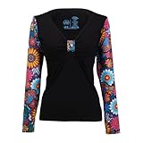 Ay Güey! Playera de Manga Larga Estampada Full Print y Plisada al Frente para Mujer - Modelo SOLECITO 3X