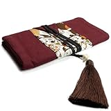 SEVENSUN Handmade Linen Crochet Hook Organizer Bag – Large Capacity Storage Pouch for Crochet Hooks and Accessories – Durable & Multi-Purpose – Portable Knitting Tool Case (Hooks Not Included)