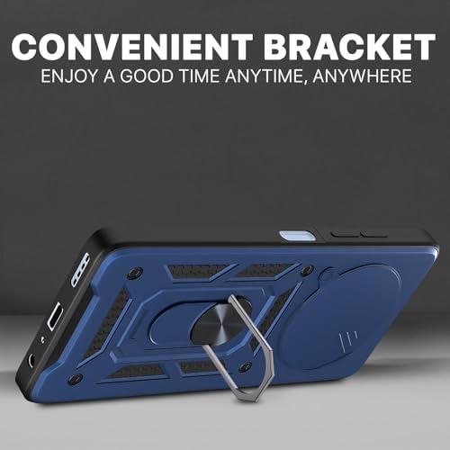 Image of AIBEX Back Cover for realme P1 5G / realme 12+ 5G / realme Narzo 70 Pro 5G | D10 Tough Armor Case | Sliding Camera Shield | 360 Protection | Kickstand Ring Holder | Military-Grade Bumper Case