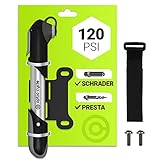 [page_title]-Optio Cycle Mini Fahrradpumpe Luftpumpe Fahrrad für Presta und Schrader Ventile Hoher Druck 120 PSI (8,3 Bar) Kleine Tragbare Handpumpe Pumpe Alle Ventile für Fahrrad Rennrad