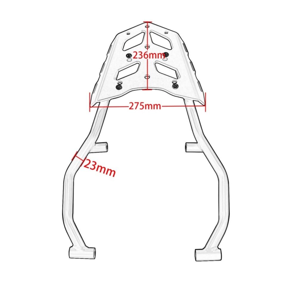 para XTZ700 para Tenere700 2019-2025 Portaequipajes Estante De Soporte Trasero Estante De Soporte