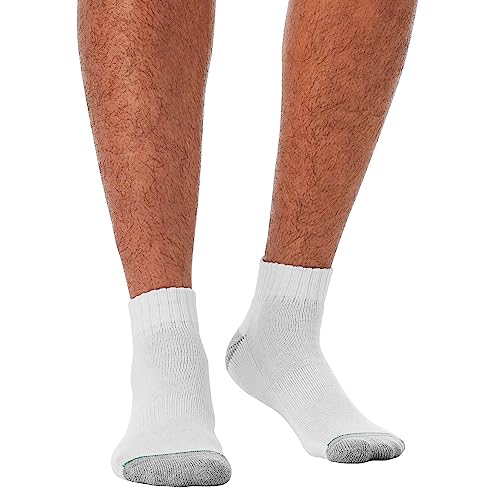 Member's Mark Men's Quarter Socks, White, 10 Pairs