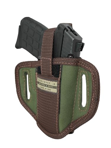 Barsony New Woodland Green Ambidextrous Pancake Holster for Baby Browning