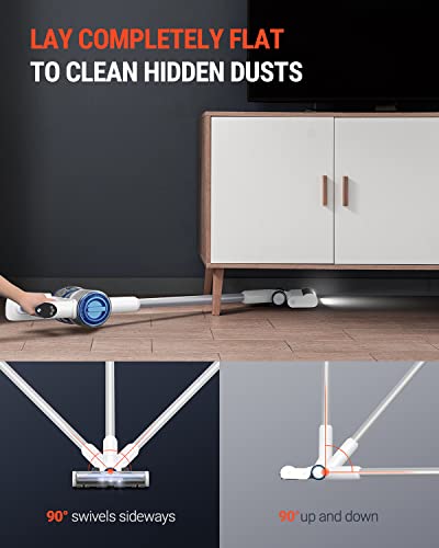 Cordless Vacuum Cleaner 30000Pa Powerful Suction,60Mins Runtime,Stick Vacuum Cleaner With Led Display,5-Stage Hepa Filter,Rotatable Brush With Led Front Light For Hardwood Floor,Carpet, Pet Hair S9Pro #TOP2