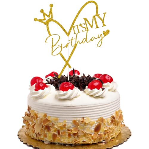 Decoración de fiesta de cumpleaños elegante con detalles de purpurina dorada