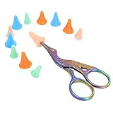 Scissors Embroidery Scissors 3.6 Inch Small Sewing Scissors Craft Office Fabric Stork Crane Scissors for Art Work Everyday Use Ideal As a Gift Scissors Set with 12 pcs Safety Cover