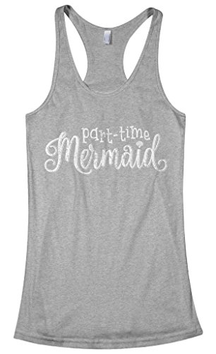 Threadrock Women's Part-time Mermaid Racerback Tank Top
