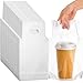 DEAYOU 500 PCS Clear Handle Drink Poly Bags, Plastic Drinking Packaging Bag for Delivery, 7.8