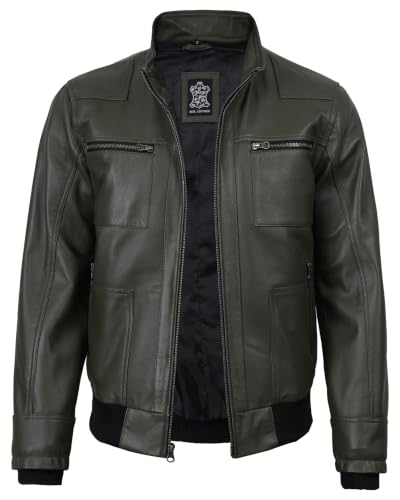 Image of Blingsoul Leather Jacket Men With Detachable Hooded - Real lambskin Leather Jackets For Mens