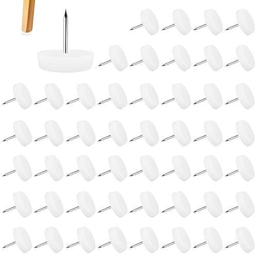JYNXOR 100 Pares Clavos de Almohadilla de Mueble, Tacos de Plástico para Patas de Sillas, Tacos con Clavos para Muebles, Almohadillas Resistentes y Antideslizantes para Protección de Muebles