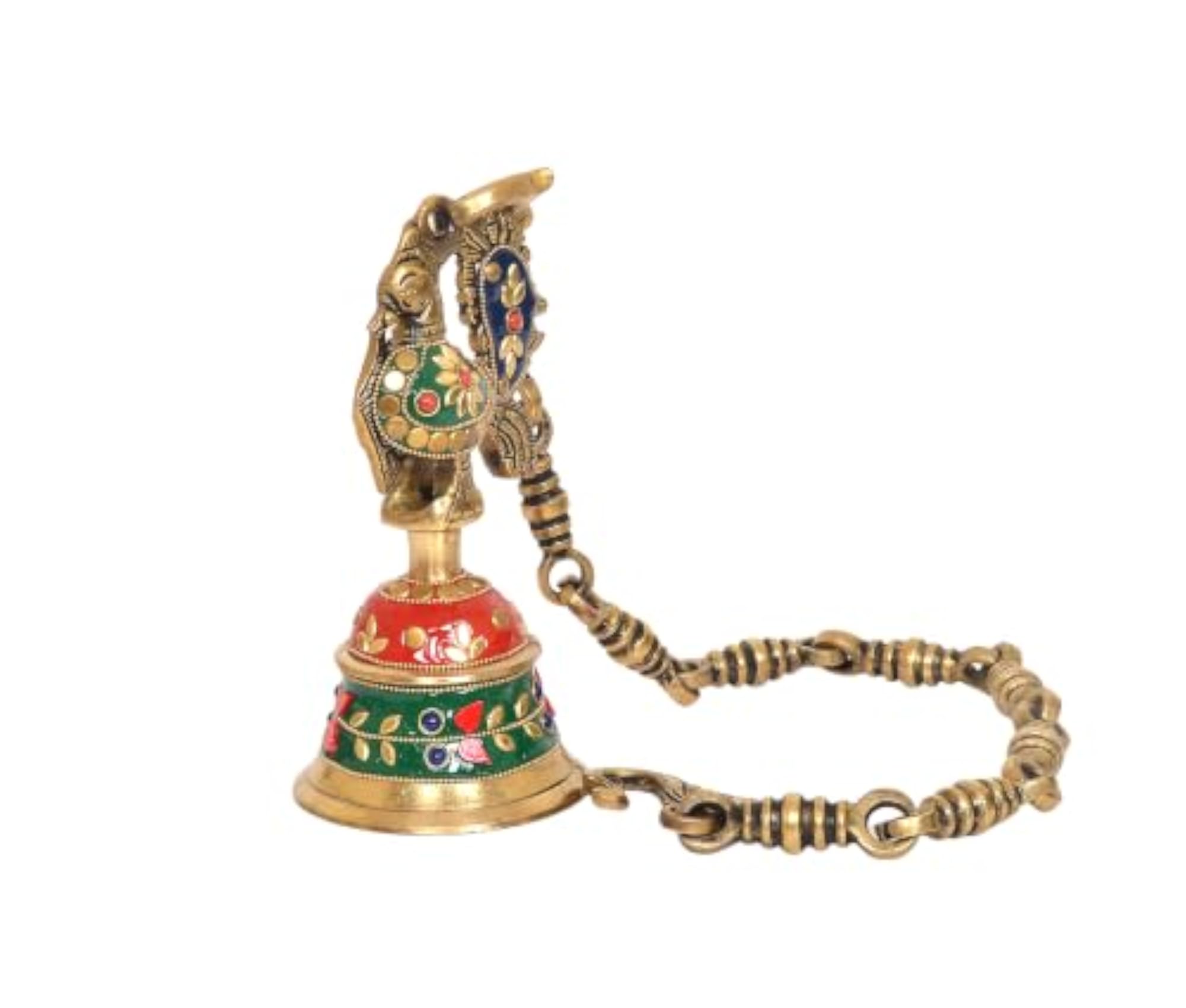 Brass Peacock Hanging Bell for Home Decor