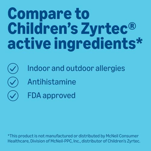Amazon Basics Children's All Day Allergy Relief Medicine, Cetirizine Hydrochloride Oral Solution 1 mg/mL, Bubblegum Flavor, Dye Free, Sugar Free, 8 fl oz (Pack of 1) (Previously Care) - image 3