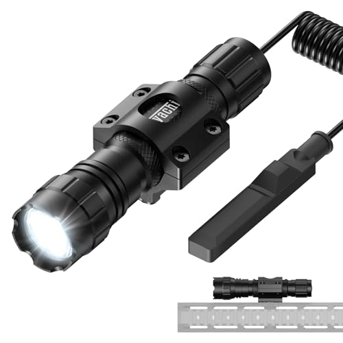 Feyachi FL22 Tactical Flashlight 1200 Lumens LED Light M Lock Rail Mount Ar Flashlight with Pressure Switch