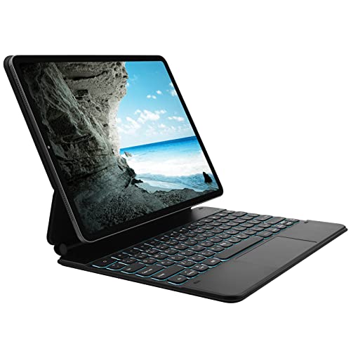 GOKOCO Magic Keyboard for iPad Air 5th Gen,iPad Pro 11 2021 with Touch Trackpad,Backlit Wireless Keyboard for iPad Air 4th Gen-Black