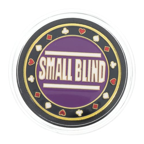 FELTECHELECTR Metal Blind Dealer Button for Poker Double Sided Game Marker Essential Poker Accessory for Hold and Nights