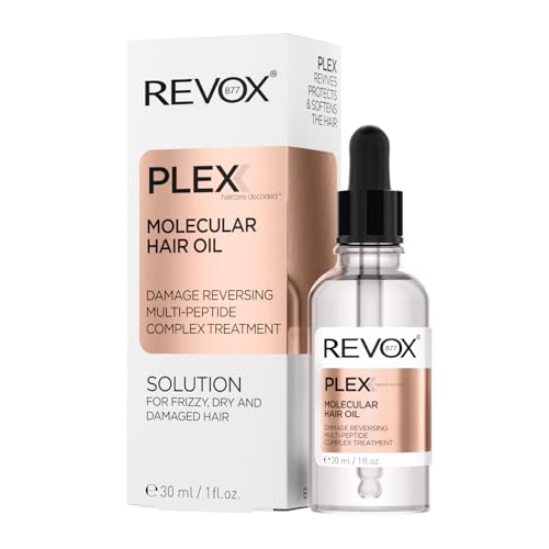 REVOX B77 - Plex Molecular Hair Oil, 30 ml, Aceite Cabello Seco y Dañado, Complejo Multipéptido que Restaura las Fibras Capilares, Nutre y Restaura el Pelo, Antiencrespamiento Cabello