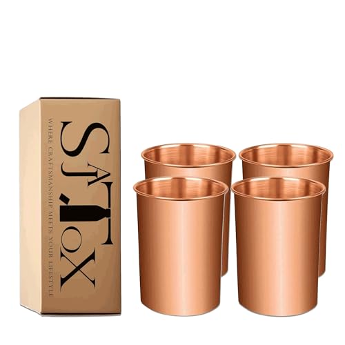 SAJTOX Pure Copper Tumblers for Drinking...