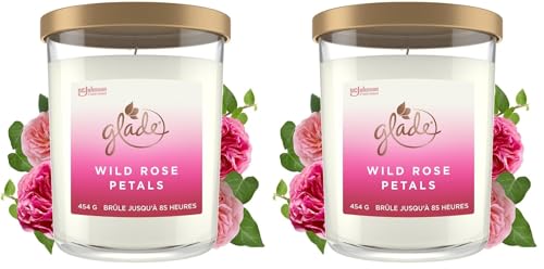 Bougie parfumée Glade Wild Rose Petals pour créer une ambiance cocooning au salon