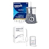 Bundle with Waterpik Aquarius Water Flosser, Gray WP-667 and Boost Flossing Tip with 30 Whitening Tablets, Electric Dental Countertop Professional Oral Irrigator, Genuine Waterpik Water Flosser Tip