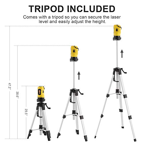image for CO-Z Line Laser Level with Tripod, Auto Leveling Kit Combo with Horizo