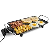 REDLEMON Parrilla Eléctrica para Cocinar con Superficie Antiadherente Extragrande (46x23cm),...