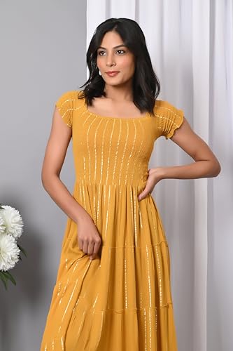 Image of IQRAAR Dress for Women Printed Midi Dress